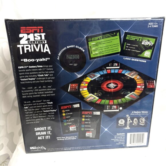 USAopoly ESPN 21st Century Trivia NIB – NEW With TAGS - Picture 11 of 13